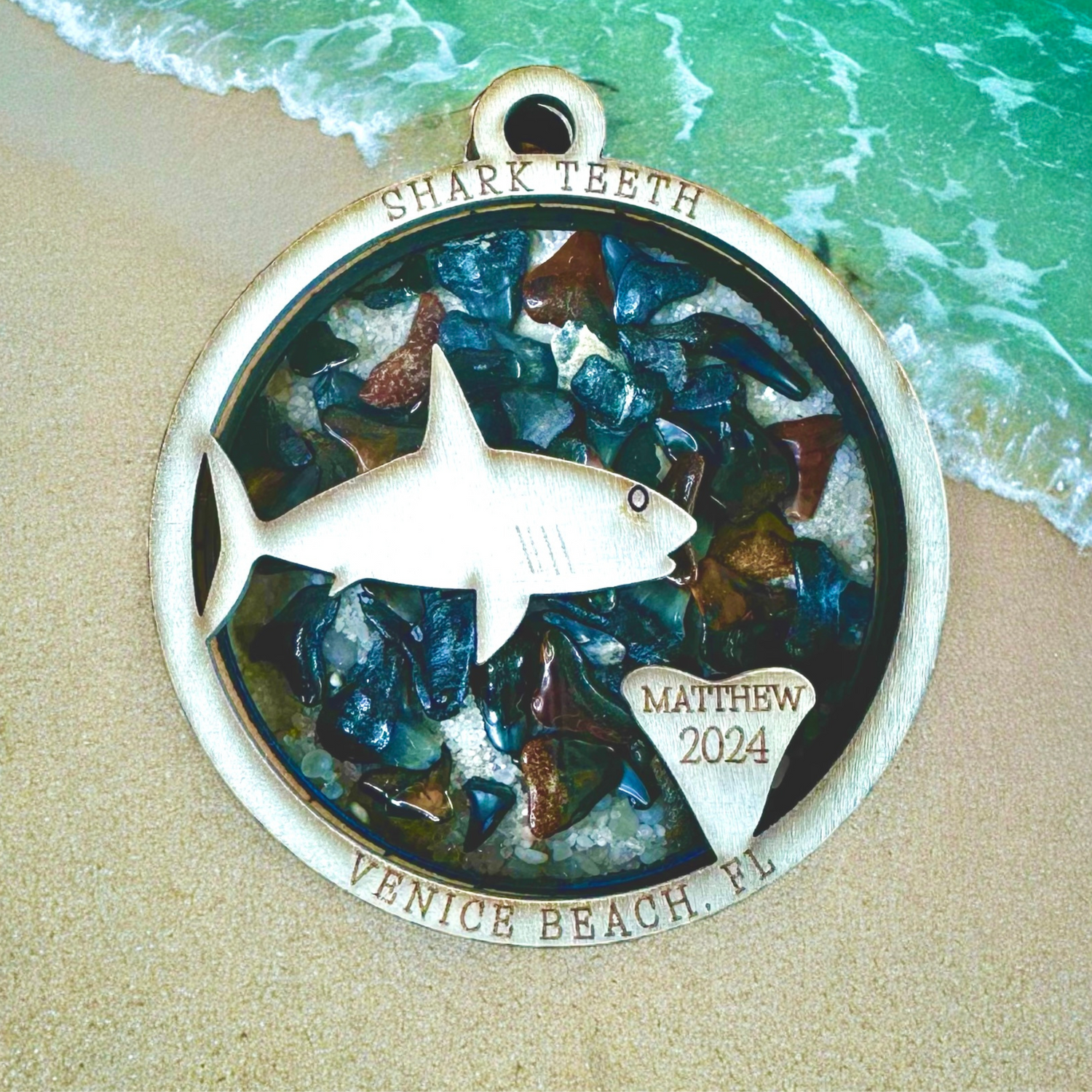 Shark Teeth Fillable Personalized Ornament